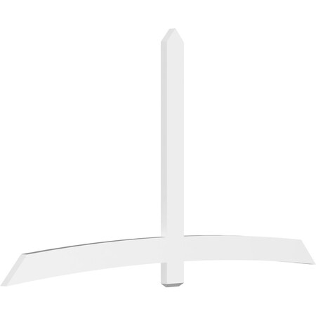 Ekena Millwork Bellingham Architectural Grade PVC Gable Bracket, 108"W x 58 1/2"H x 2"D x 6"F, 13/12 Pitch GBP108X59X0206BEL00